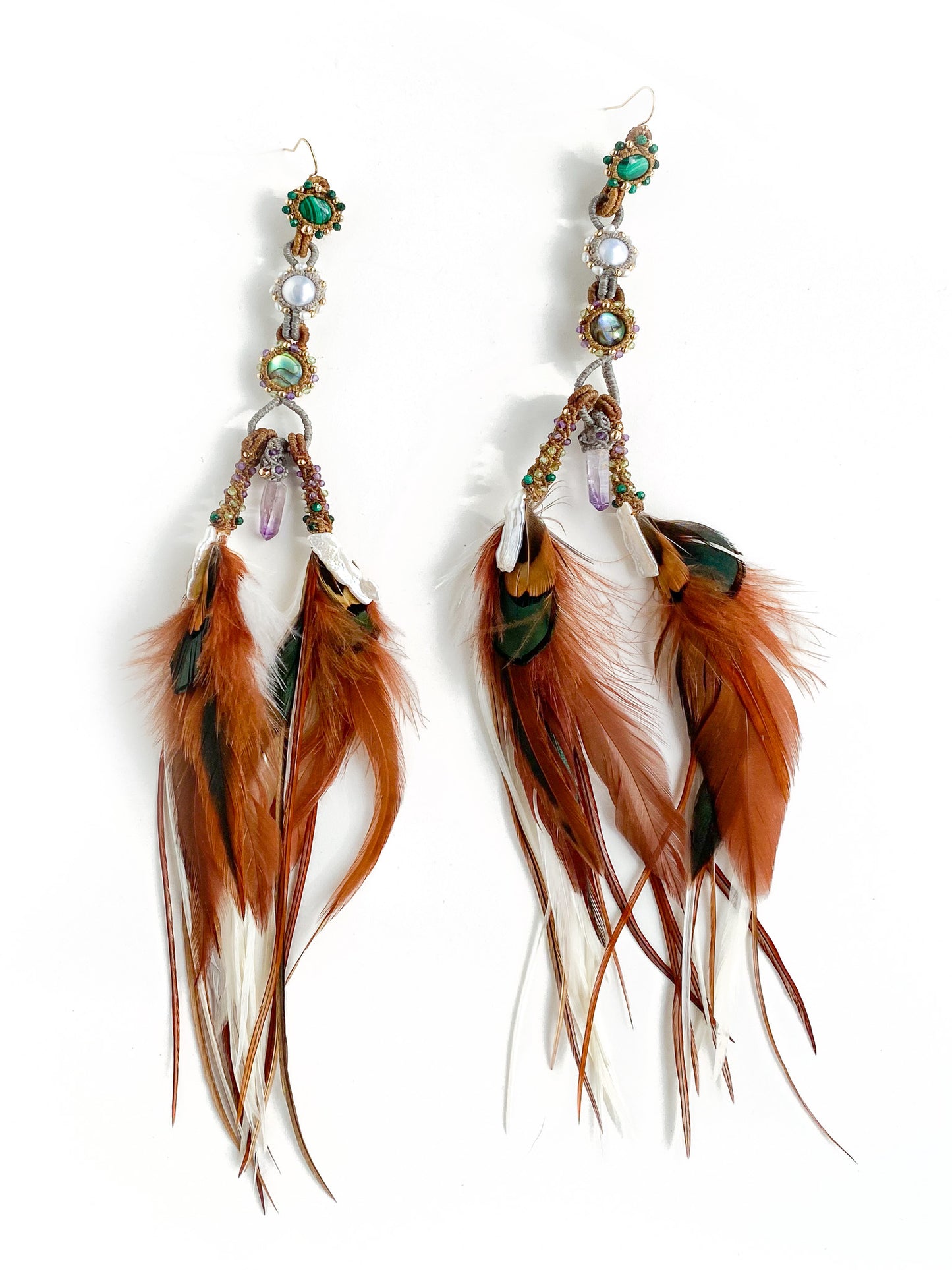 Vera Cruz Key Feather Earrings