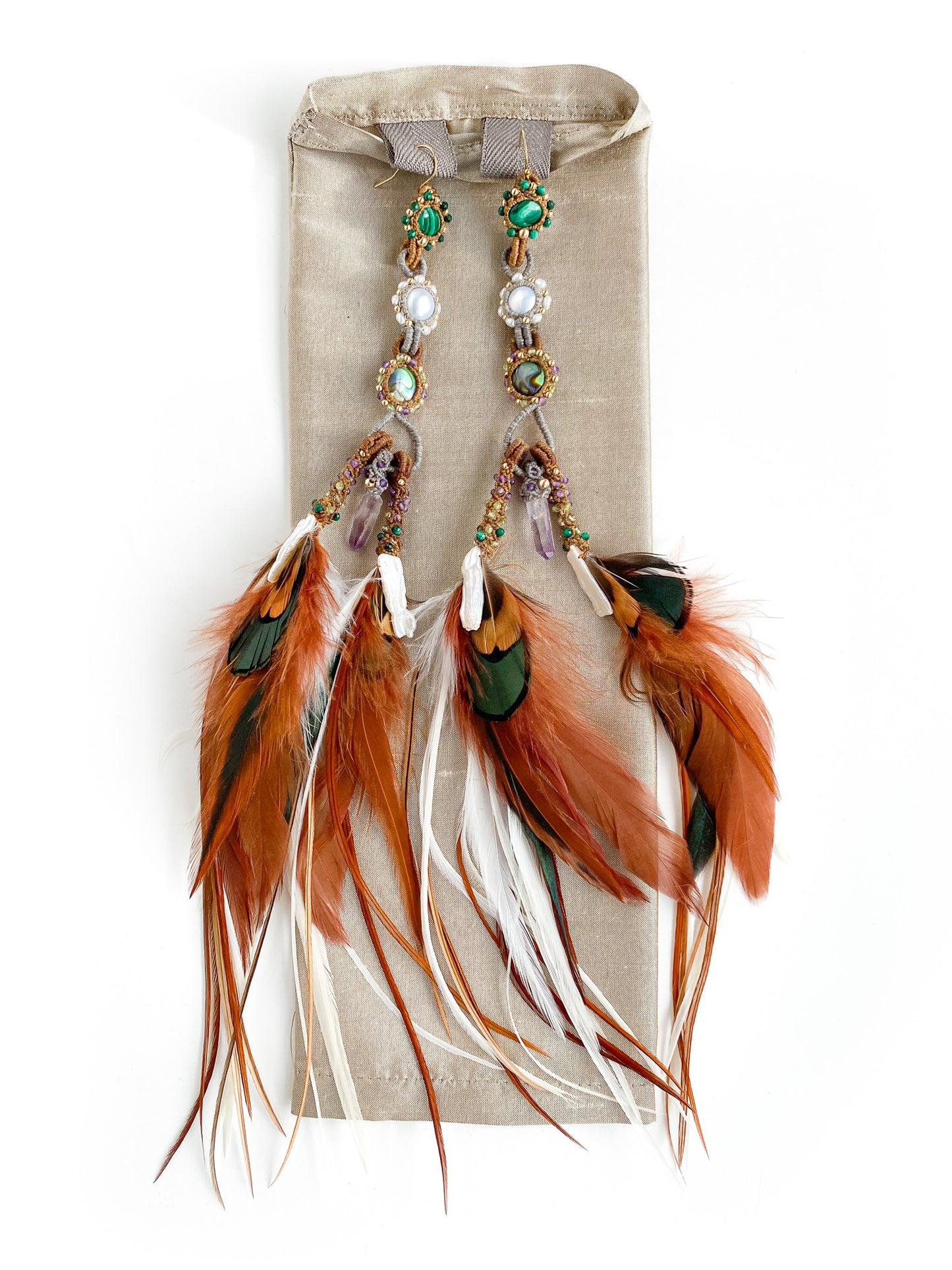 Vera Cruz Key Feather Earrings