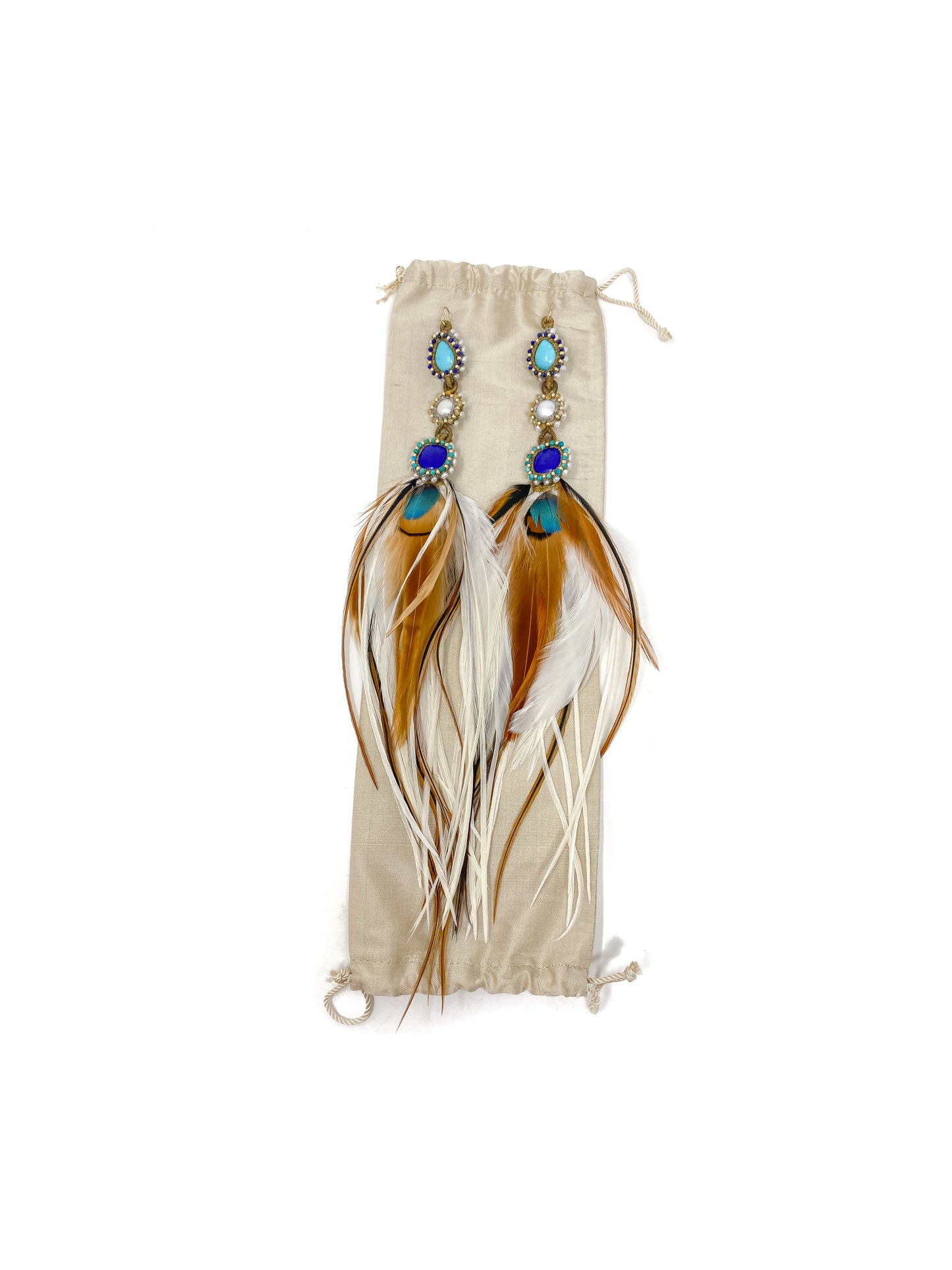 Phoenix Key Feather Earrings