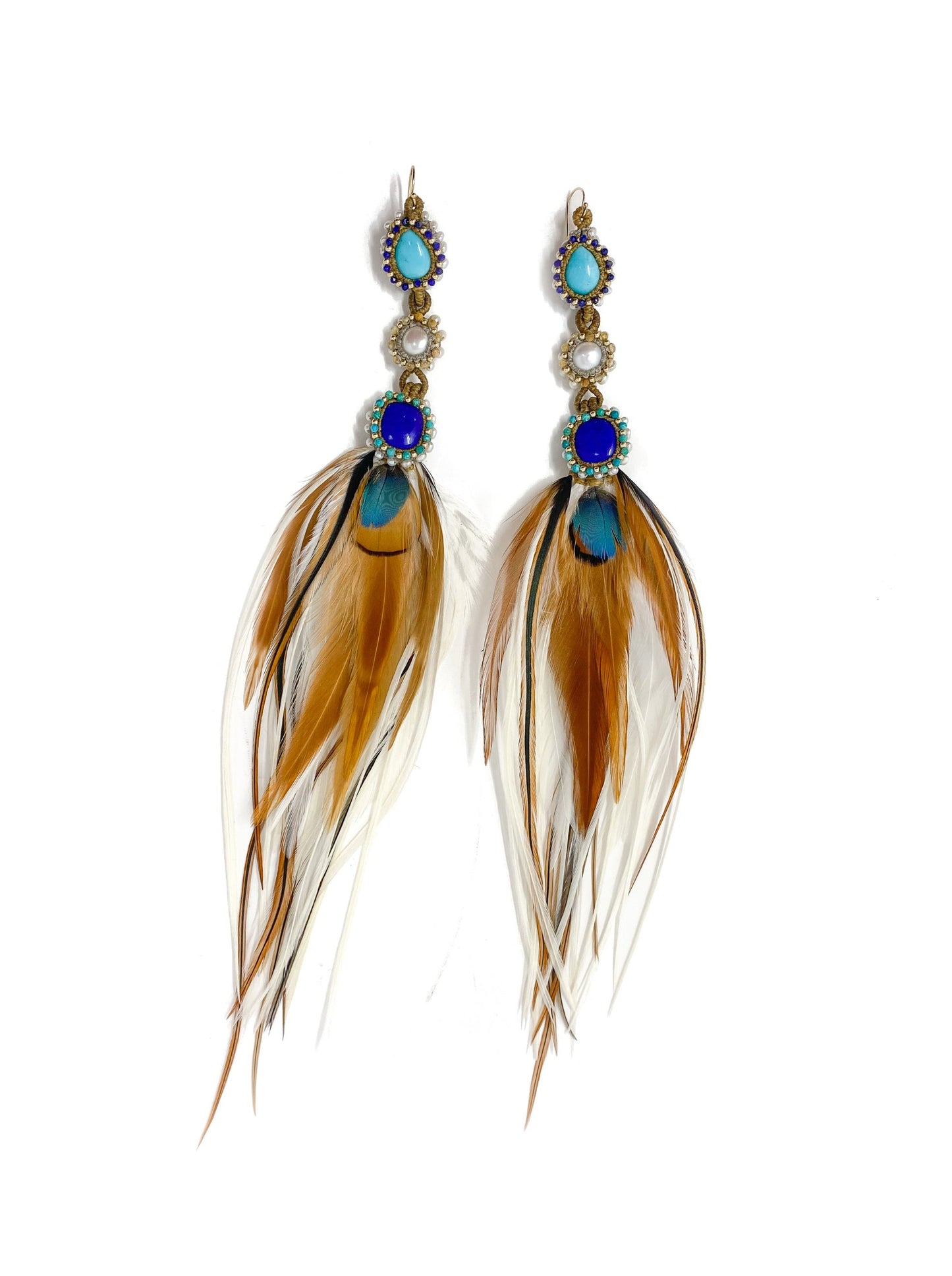 Phoenix Key Feather Earrings