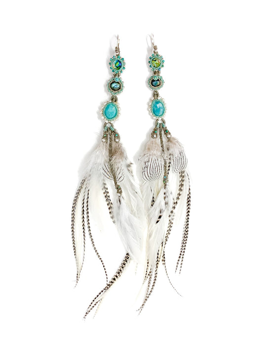 SERENA KEY - FEATHER EARRINGS