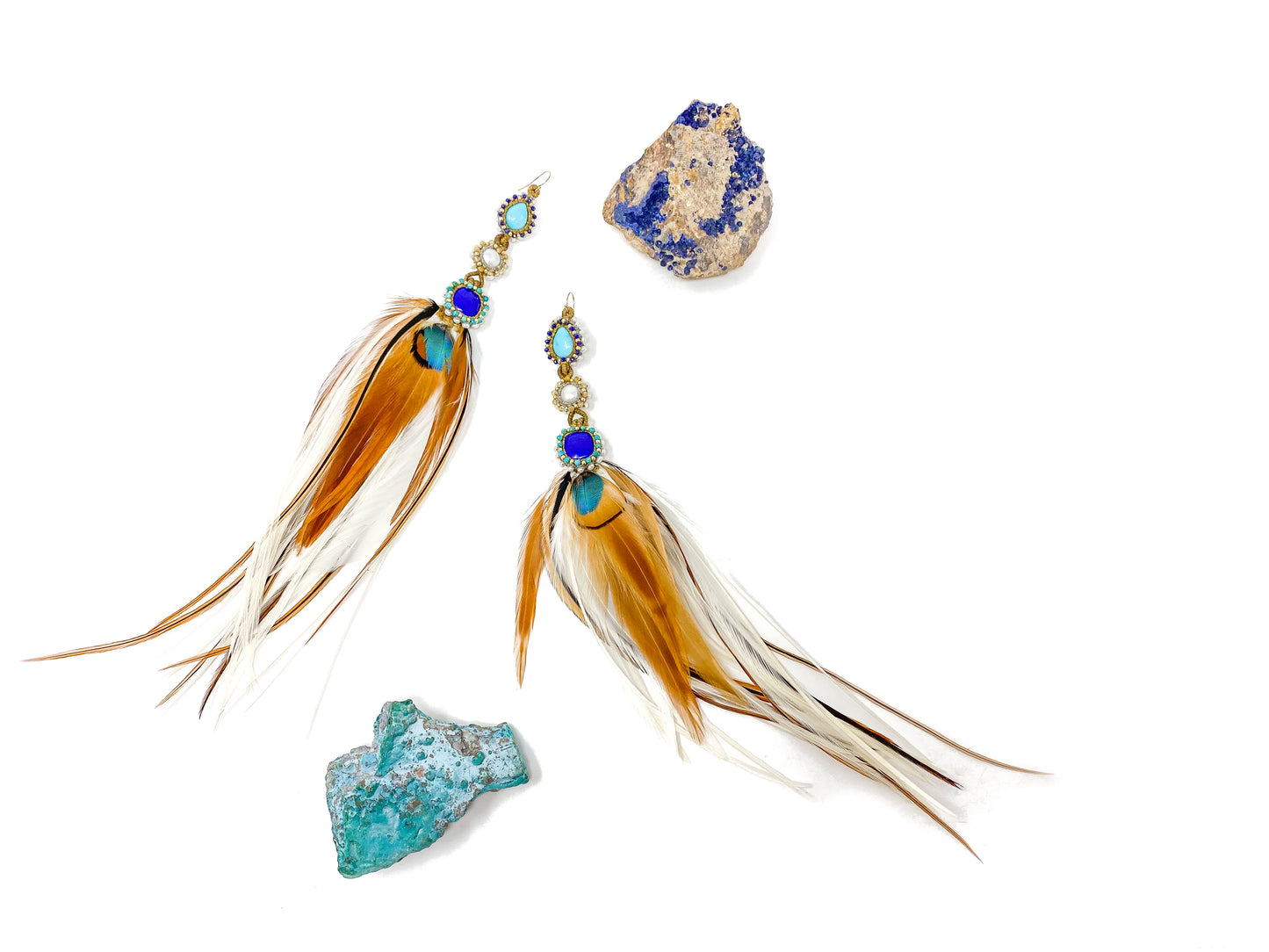 Phoenix Key Feather Earrings