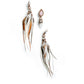 Earrings on white background with matching pendant: Complete set featuring Clear Quartz, Rose Quartz, pearl & silver, designed to illuminate your beautiful essence.