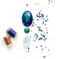 Handcrafted Azure Key Amulet from the You Are The Key Collection, featuring Malachite, Azurite, Clear Quartz, Lapis, and Gold filled silver. A symbol of enlightened leadership and insight. Adorned with a 1.5mm snake chain, 20 inches. Includes a custom silk bag for safekeeping. Experience the essence of the Azure Key—a unique blend of gemstones for personal transformation